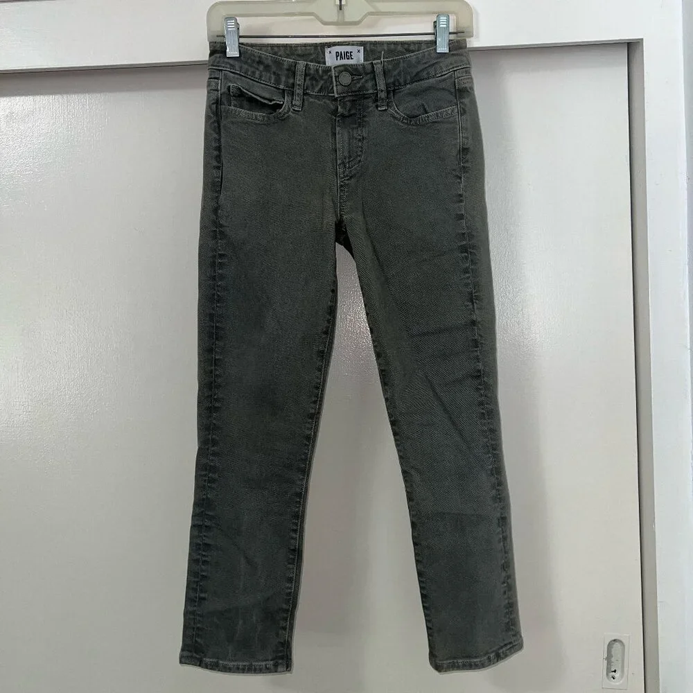 Paige Olive Grey Jeans - Picture 2 of 6